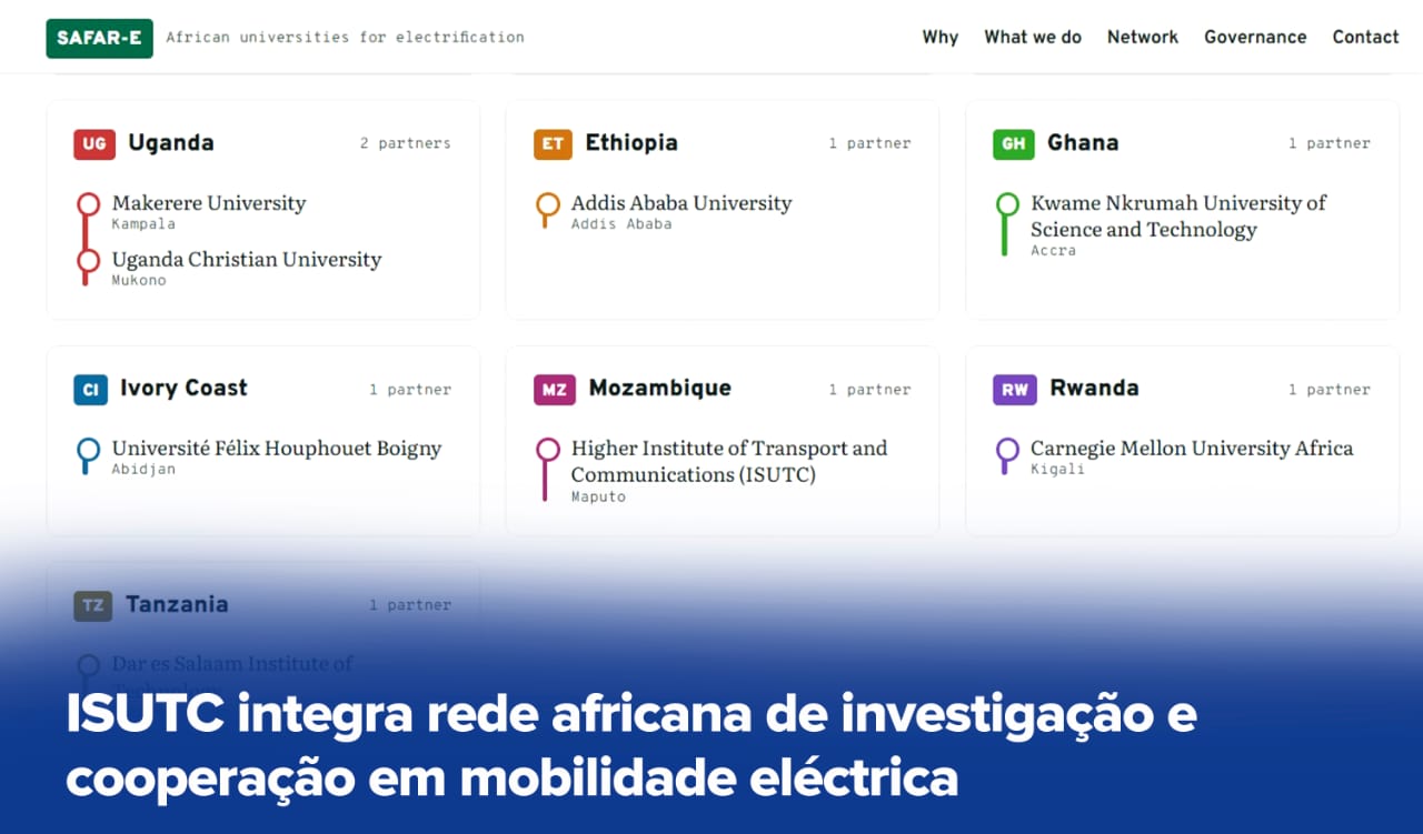 ISUTC integra rede africana de investigação e cooperação em mobilidade eléctrica